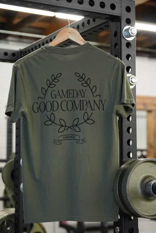 Good Company x Gameday Wreath Graphic Collab Tee - Sage/Pepper