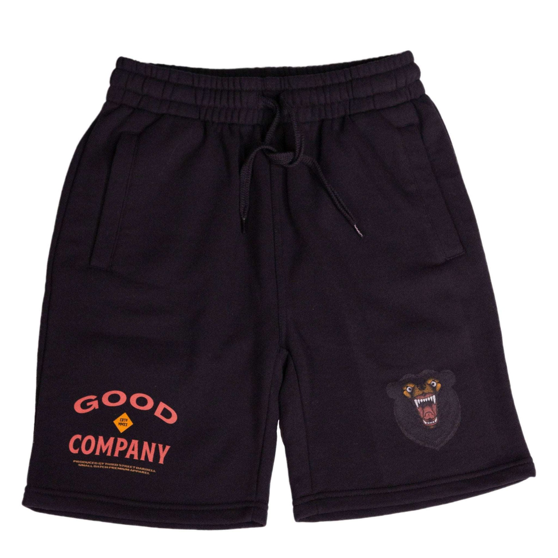 Black Americana shorts front