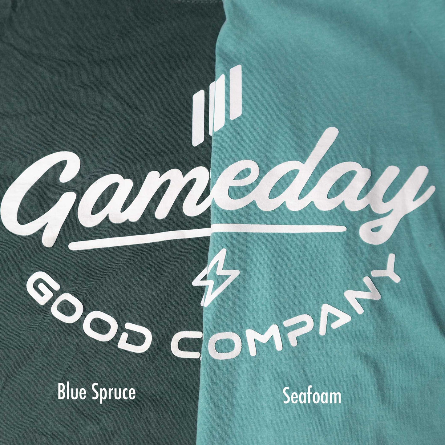 Good Company x Gameday Lightning Graphic Collab Tee - Seafoam/Blue Spruce